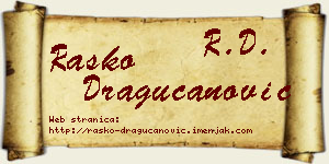 Raško Dragucanović vizit kartica